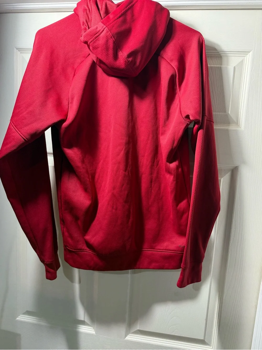 adidas Red Crewneck Hoodie with Reflective Logo size S